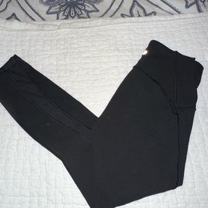 LuLuLemon Black Mesh High Rise Crop Legging